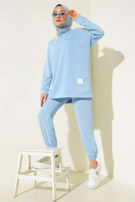 Arma Detaylı İkili Takım Bebe Mavi - YAZGI TEKSTİL