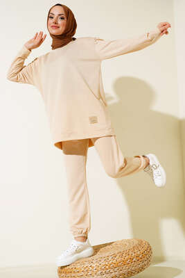Arma Detaylı İkili Takım Bej - YAZGI TEKSTİL