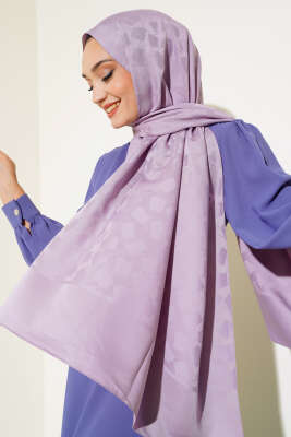 Asimetrik Desen Jakar Şal Lila - 25 - Yılın Fırsatı