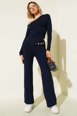 Asimetrik Kesim İkili Takım Lacivert