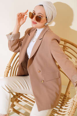 Astarlı Blazer Ceket Latte 