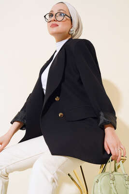Astarlı Blazer Ceket Siyah 