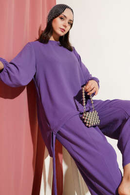 Ayrobin Şalvarlı İkili Takım Lila - TEGOE