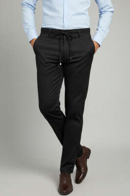 Bağcıklı Jogger Erkek Pantolon Siyah - MHR MOHER