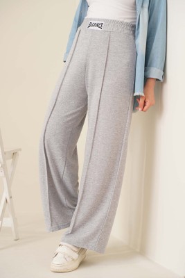 Balance Armalı Bol Paça Pantolon Gri 