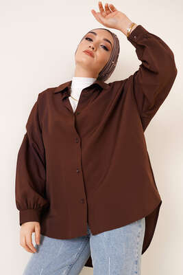 Balon Kol Gömlek Kahve