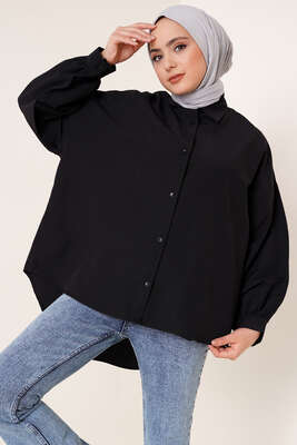 Balon Kol Gömlek Siyah