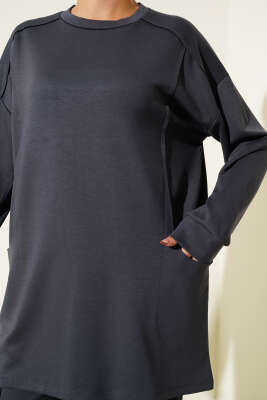 Basic Cepli İkili Takım Füme - İkili Takım