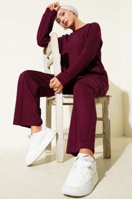 Basic Cepli İkili Takım Mürdüm 