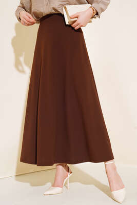 Basic Kloş Etek Kahve - Etek