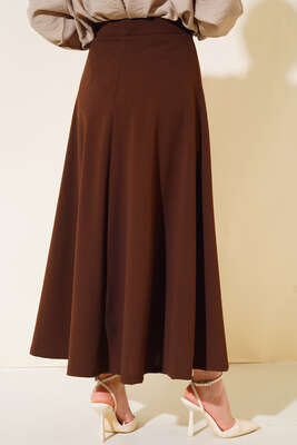 Basic Kloş Etek Kahve - Etek