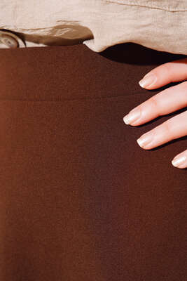 Basic Kloş Etek Kahve - Etek