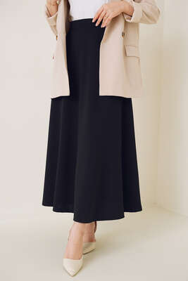 Basic Kloş Etek Siyah - Etek