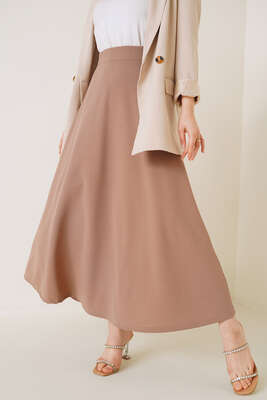 Basic Kloş Etek Vizon - Etek