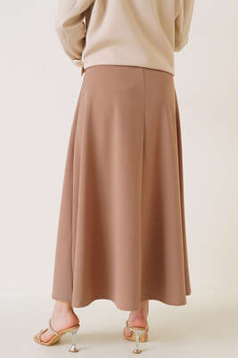 Basic Kloş Etek Vizon - Etek