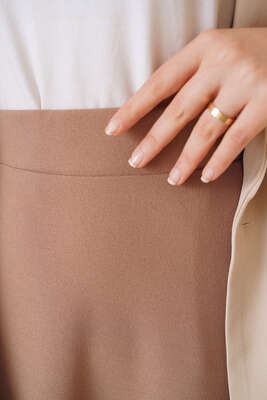 Basic Kloş Etek Vizon - Etek