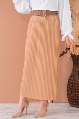 Bel Lastikli Piliseli Latte Etek