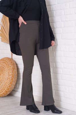 Beli Lastikli İspanyol Paça Füme Pantolon