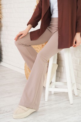 Beli Lastikli İspanyol Paça Taş Pantolon