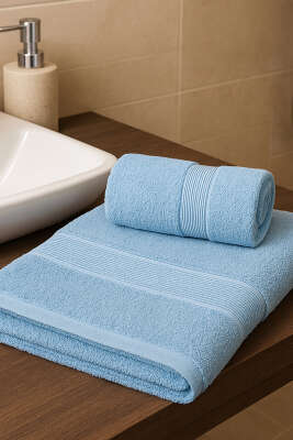 Betüş Banyo Havlu 2'li Takım Mavi - MAHİR HAVLU