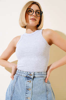 Biyeli Body Gri - Yeni Giyim