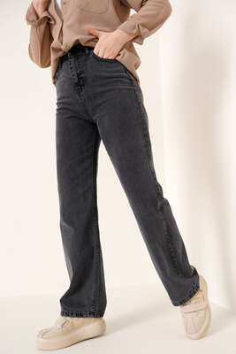 Boru Paça Gri Jean Pantolon 