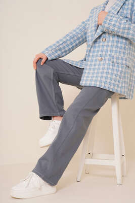 Boru Paça Petrol Yeşili Jean Pantolon 