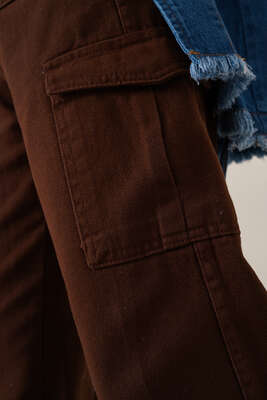 Cepli Kargo Pantolon Kestane - Pantolon