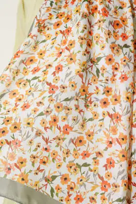 Çiçek Işıltısı Serisi Şal Çağla Yeşili - Başörtüsü