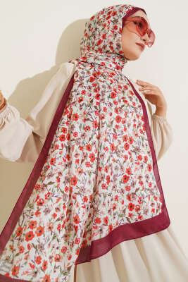 Çiçek Işıltısı Serisi Şal Ekru 