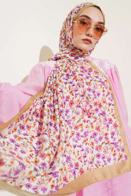 Çiçek Işıltısı Serisi Şal Yağ Yeşili 