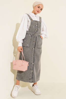 Çift Cepli Kot Askılı Slopet Füme - VAV TEKSTİL