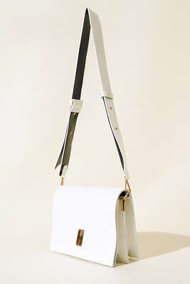 Çift Gözlü Askılı Çanta Beyaz 