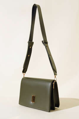 Çift Gözlü Askılı Çanta Haki 