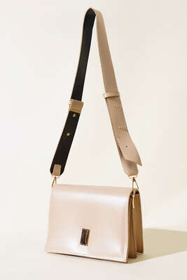 Çift Gözlü Askılı Çanta Latte 