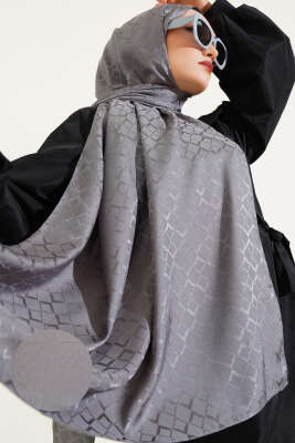 Çift Taraf Jakar Şal Kayrak Grisi