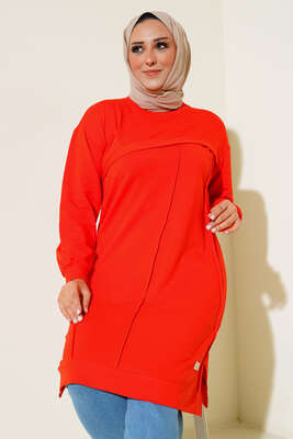 Çımalı Büyük Beden Tunik Alizarin 