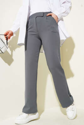 Cırtcırtlı Tek Pile Pantolon Kayrak Grisi 