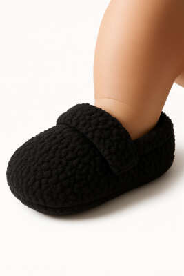 Çocuk Peluş Patik Siyah