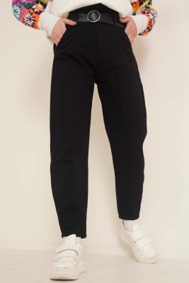Dar Paça Pensli Kot Pantolon Siyah