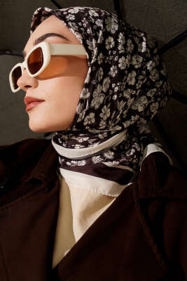 Desenli Acı Kahve Serisi Eşarp Asorti 6