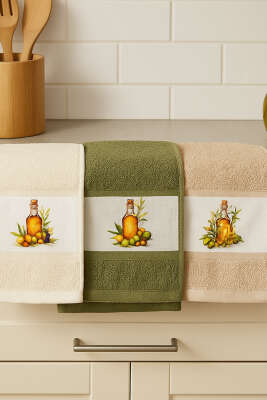 Dijital Baskılı 3'lü Mutfak Havlu Seti Asorti 3 - MAHİR HAVLU