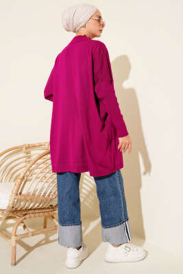 Düşük Kol Detaylı Triko Tunik Menekşe - Yılın Fırsatı