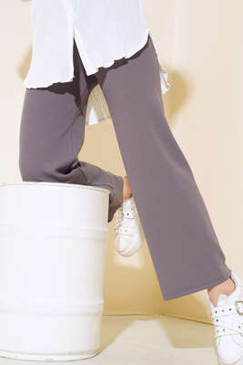 Fitilli Bol Paça Pantolon Gri 