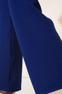 Fitilli Bol Paça Pantolon Lacivert - Pantolon