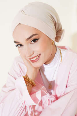 Fiyonk Detaylı Bone Bej 