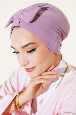 Fiyonk Detaylı Bone Lila 