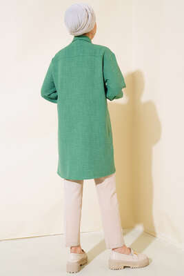 Göğsü Çift Cepli Salaş Gömlek Benetton - Gömlek