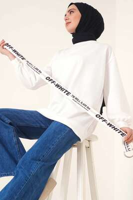 İki İplik Düz Tunik Beyaz