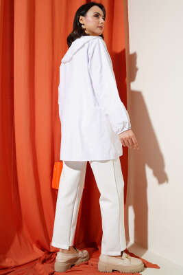 İncili Denizci Yaka Gömlek Beyaz - Gömlek